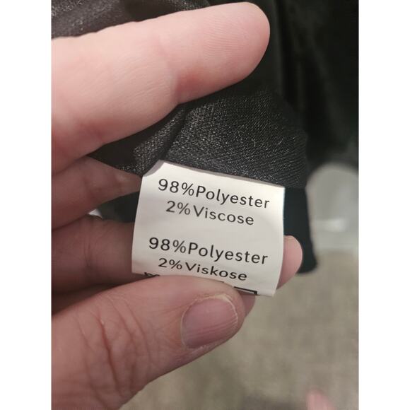 Belle Poque Black Swiss Dot Sheer Sleeve Babydoll Fit & Flare Mini Dress L - Picture 8 of 10